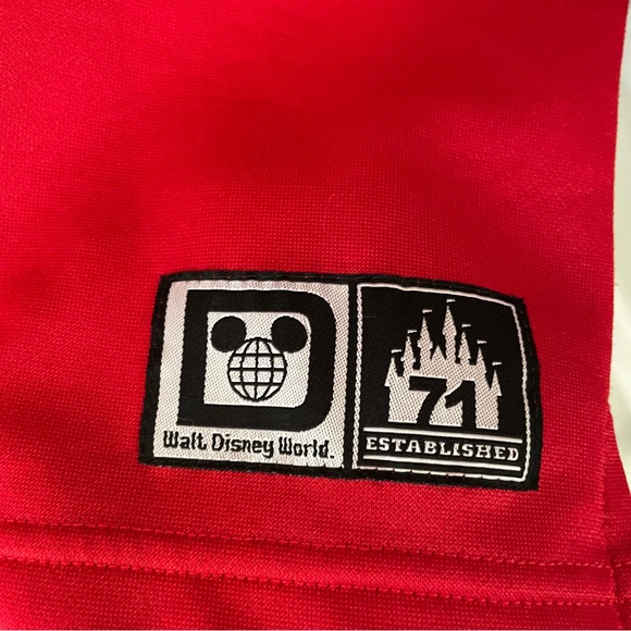 Disney World Mens Red Vintage Long Sleeve Baseball Jersey Size L - Picture 4 of 9